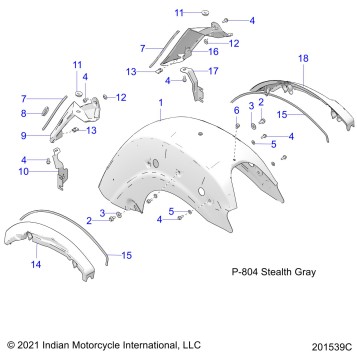 BODY, FENDER, REAR - N21LCERR ALL OPTIONS (201539C)