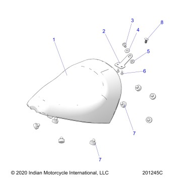 BODY, SEAT-SOLO - N22DMABH/DMDBH ALL OPTIONS (201245)