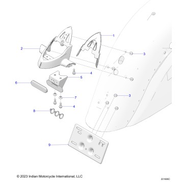 BODY, LICENSE PLATE BRKT/REAR LIGHT HOUSING MOUNT - N25THABB ALL OPTIONS (201889C)