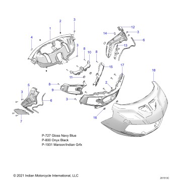 BODY, FAIRING ASM 1 - N22LDGRR/LDHRR ALL OPTIONS (201513C)