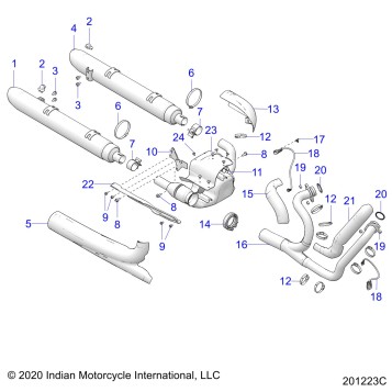 ENGINE, EXHAUST - N21LCDRR ALL OPTIONS (201223C)