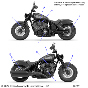 BODY, DECALS/EMBLEMS/BADGES - N26DLDBH/DLGBH ALL OPTIONS (202301)