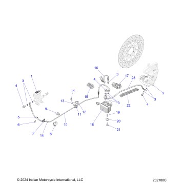 BRAKES, REAR ASM., W/ABS - N25DLBAG (202188C)