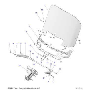 BODY, FAIRING ASM, WINDSHIELD MOUNT - N26LG4SS/LG6SS ALL OPTIONS (202273C)