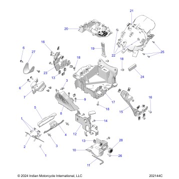 CHASSIS, FRAME BRKTS. - N25DMBAG ALL OPTIONS (202144C)