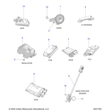 ELECTRICAL, COMPONENTS 1 - N25DBDBH/DBGBH ALL OPTIONS (202178C)