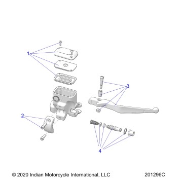 BRAKES, FRONT, LEVER and MASTER CYLINDER - N22DMABH/DMDBH ALL OPTIONS (201296C)