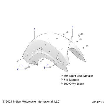 BODY, FENDER, REAR - N22LCARR ALL OPTIONS (201428C)