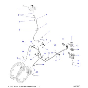 BRAKES, FRONT ASM., W/ABS - N26DSDBH/DSGBH ALL OPTIONS (202373C)