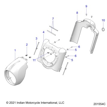 BODY, HEADLIGHT HOUSING - N22THAAA ALL OPTIONS (201554C)