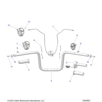 STEERING, HANDLEBAR ASM. & HARNESS - N25SSB61/SSC61 (202090C)