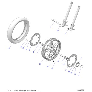 WHEEL, FRONT - N25SSE77 (202058C)
