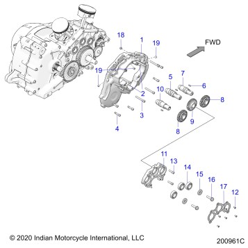 ENGINE, CAM SHAFTS and GEARS - N22TCABB ALL OPTIONS (200961C)
