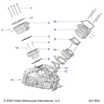 ENGINE, CYLINDER AND CYLINDER HEAD MNTG.  - N22RZA22/RZS25/RTE25 (201185C)