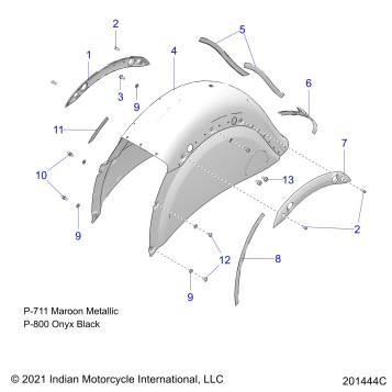 BODY, FENDER, REAR - N22TRABB ALL OPTIONS (201444C)