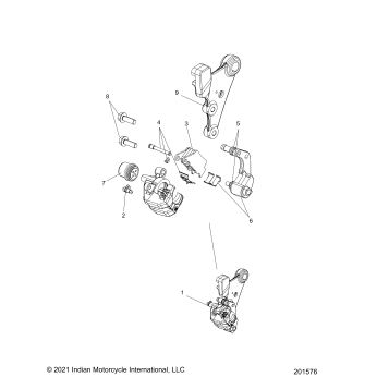 BRAKES, CALIPER, REAR ASM., W/ABS - N22MSA11 ALL OPTIONS (201576)