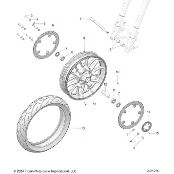 WHEEL, FRONT - N25LFBRR ALL OPTIONS (202127C)