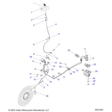 BRAKES, FRONT ASM., W/ABS - N25DLDBH/DLGBH (202193C)