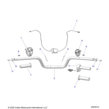 STEERING, HANDLEBAR ASM. & HARNESS - N26SCD76 (202351C)