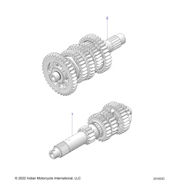 DRIVE TRAIN, INPUT/OUTPUT SHAFT ASM. - N22MSA11/MSB11 ALL OPTIONS (201833C)