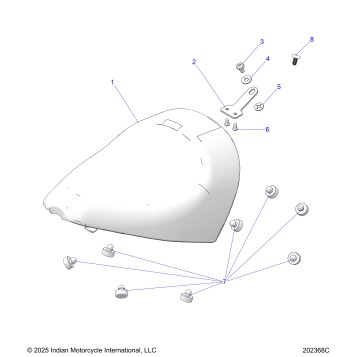 BODY, SEAT-SOLO - N26DLDBH/DLGBH ALL OPTIONS (202368C)