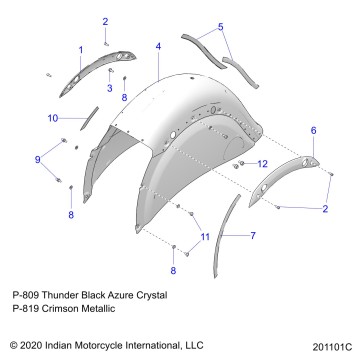 BODY, FENDER, REAR - N21TKABB ALL OPTIONS (201101C)