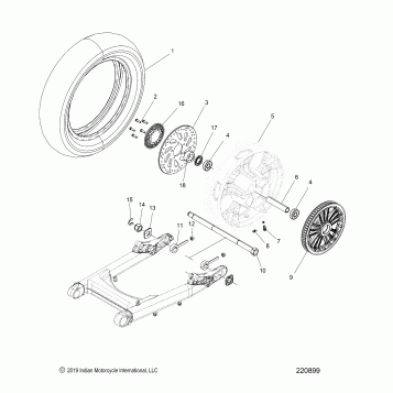 WHEEL, REAR - N20MTA11/MTB11 ALL OPTIONS (200899)
