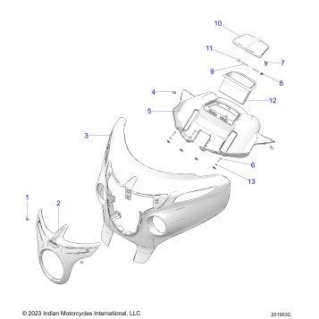 BODY, FAIRING ASM 1 - N24TRABB/TRPBB ALL OPTIONS (201903C)