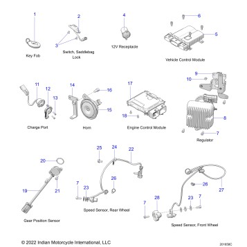 ELECTRICAL, COMPONENTS 1 - N24TKEBB ALL OPTIONS (201658C)