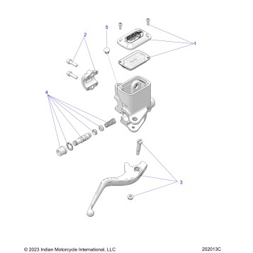 BRAKES, FRONT, LEVER AND MASTER CYLINDER - N25SCB76/SCC76/SCD76/SCF76 (202013C)
