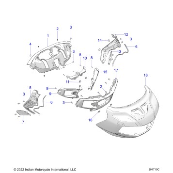 BODY, FAIRING ASM 1 - N24LCCRR/LCKRR ALL OPTIONS (201710C)