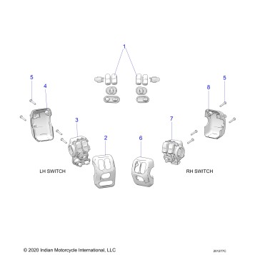 ELECTRICAL, SWITCH CONTROLS, LH/RH - N22DMABH/DMDBH ALL OPTIONS (201277C)