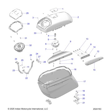 BODY, SADDLEBAG ASM, PREMIUM - N26LC6SS ALL OPTIONS (202415C)