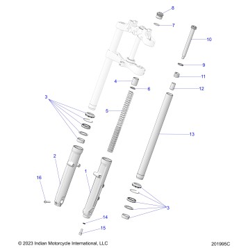 SUSPENSION, FRONT FORKS - N25SCB76/SCC76/SCD76/SCF76 (201995C)
