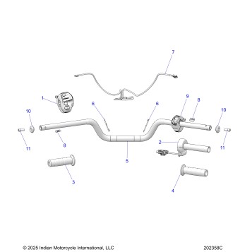 STEERING, HANDLEBAR ASM. & HARNESS - N26SBC61/SBV61 (202358C)