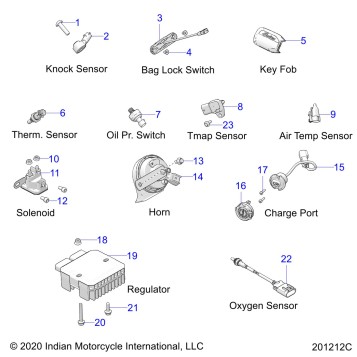 ELECTRICAL, COMPONENTS 1 - N22LCBRR ALL OPTIONS (201212C)