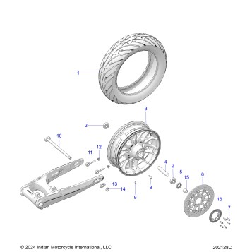 WHEEL, REAR - N25LFBRR ALL OPTIONS (202128C)