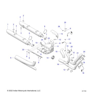 ENGINE, EXHAUST - N24LCCRR/LCKRR ALL OPTIONS (201708C)
