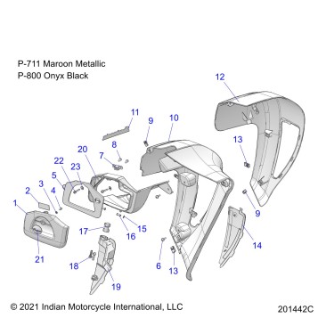 BODY, FAIRING, LOWER - N22TRABB ALL OPTIONS (201442C)