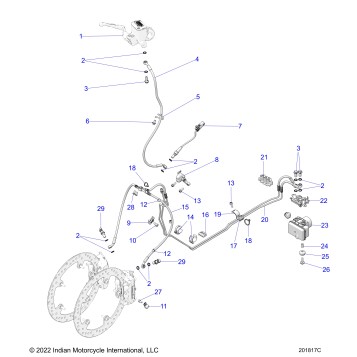 BRAKES, FRONT ASM., W/ABS - N24DSDBH/DSGBH ALL OPTIONS (201817C)