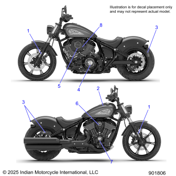 BODY, DECALS/EMBLEMS/BADGES - N26DMDBH/DMGBH ALL OPTIONS (901806)