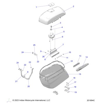 BODY, SADDLEBAG ASM. - N24TJDBB (201894C)