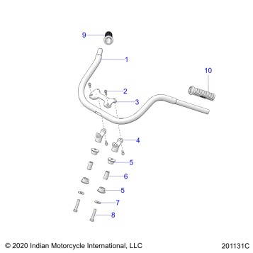 STEERING, HANDLEBAR MOUNTING and GRIPS - N22THAAA ALL OPTIONS (201131C)