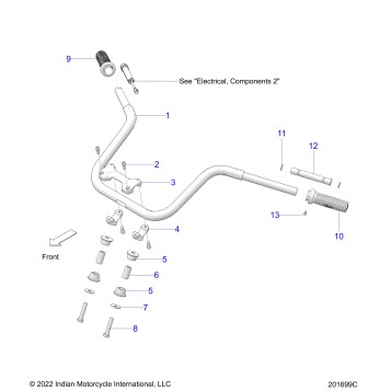STEERING, HANDLEBAR MOUNTING and GRIPS - N24LCCRR/LCKRR ALL OPTIONS (201699C)
