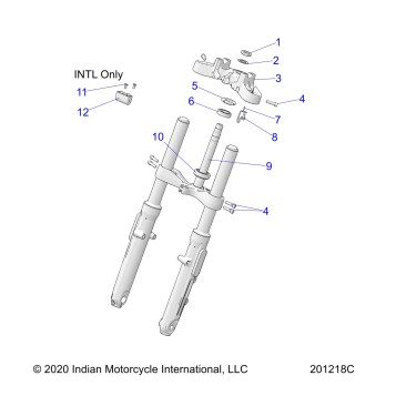 STEERING, UPPER AND LOWER CLAMPS - N21MTA11/MTB11 ALL OPTIONS (201218C)