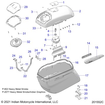 BODY, SADDLEBAG ASM. - N22TCEBB ALL OPTIONS (201552C)