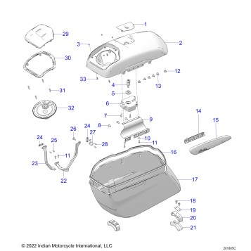 BODY, SADDLEBAG ASM. - N23TCEBB ALL OPTIONS (201805C)