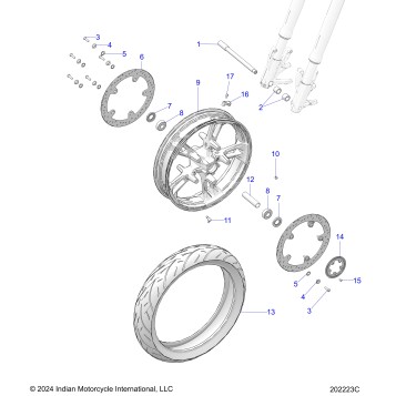 WHEEL, FRONT - N25LDESS ALL OPTIONS (202223C)