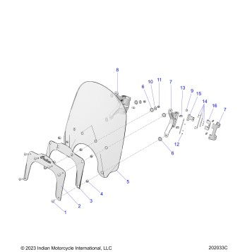 BODY, WINDSHIELD - N25SHD76/SHF76 (202033C)