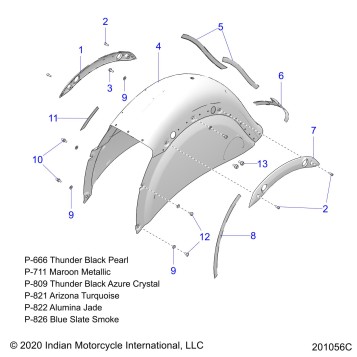 BODY, FENDER, REAR - N21TRABB ALL OPTIONS (201056C)